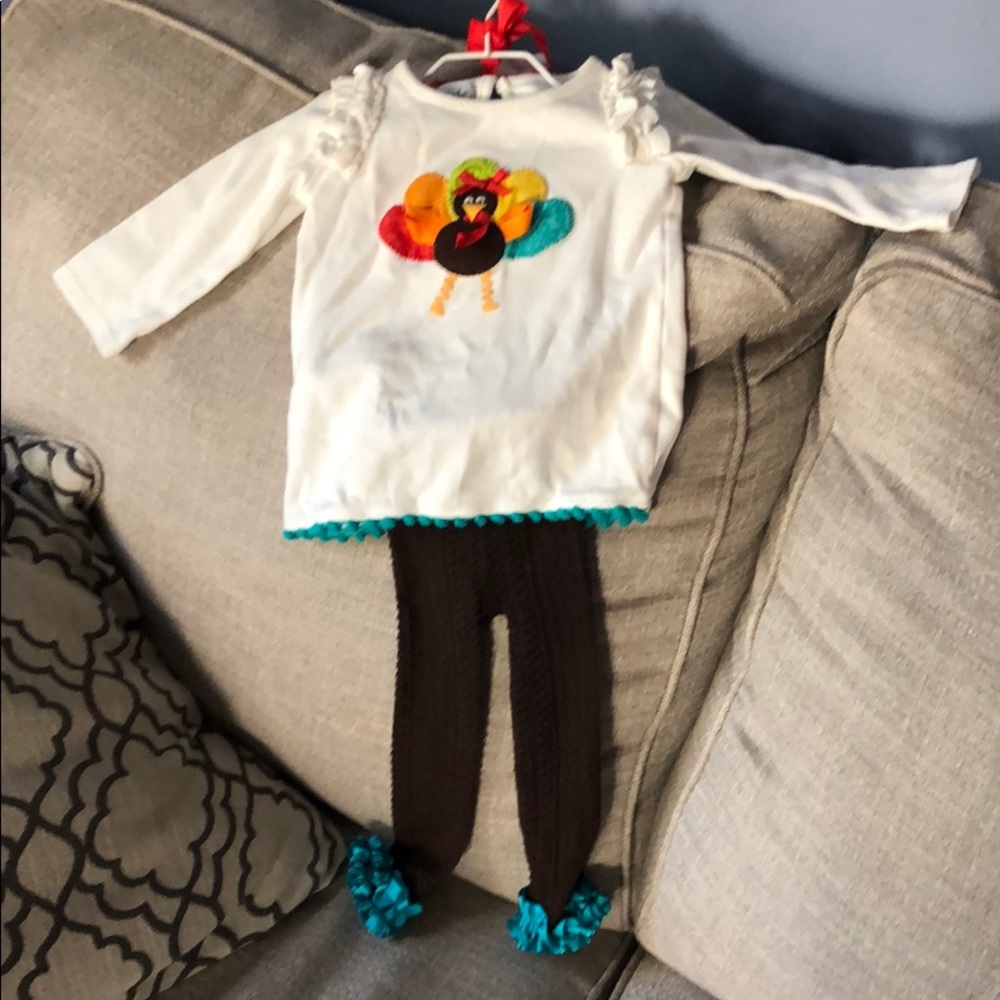 Mudpie Thanksgiving Outfit- w/ custom matching bow